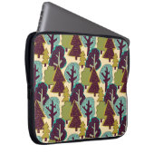 Illustration der Waldfarbdoodle-Bäume Laptopschutzhülle (Vorne Rechts)