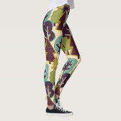 Illustration der Waldfarbdoodle-Bäume Leggings (Rechts)