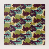 Illustration der Waldfarbdoodle-Bäume Puzzle (Horizontal)
