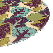 Illustration der Waldfarbdoodle-Bäume Schneidebrett (Ecke)