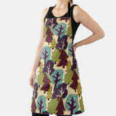 Illustration der Waldfarbdoodle-Bäume Schürze (InSitu)