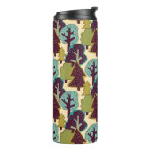 Illustration der Waldfarbdoodle-Bäume Thermosbecher (Nach links gedreht)