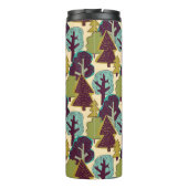 Illustration der Waldfarbdoodle-Bäume Thermosbecher (Rückseite)