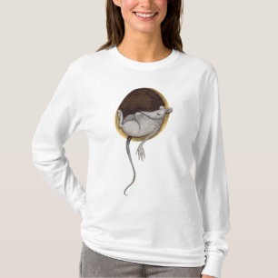 Illustration der Wasserfarbe der schlafenden Maus T-Shirt
