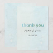 Illustration der Wasserfarben Dankeskarte (Vorne/Hinten)