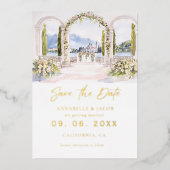 Illustration der Wasserfarben Folieneinladung (Vorderseite)