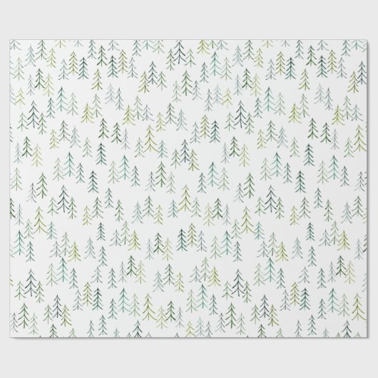 Illustration der Wasserfarben-Pine Geschenkpapier (Flach)