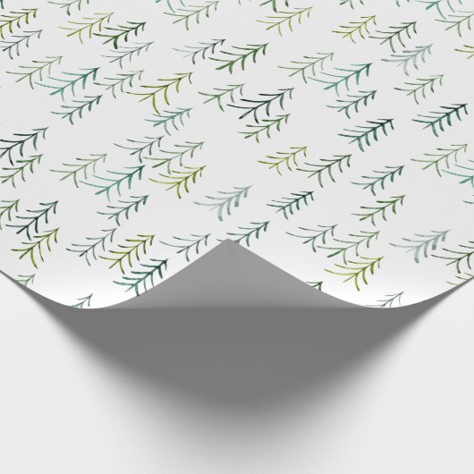 Illustration der Wasserfarben-Pine Geschenkpapier (Ecke)