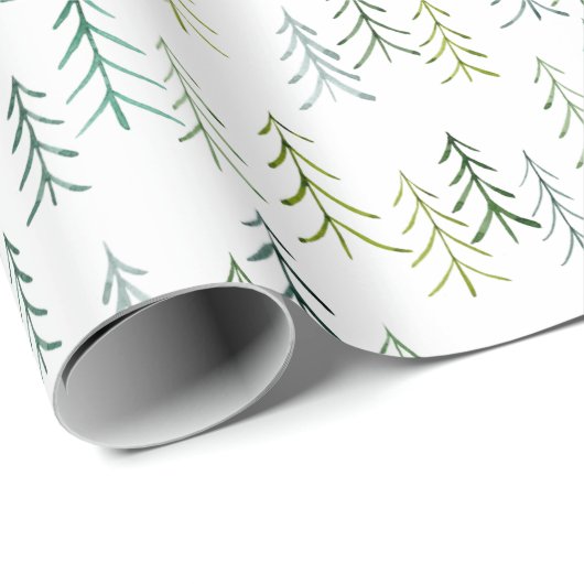 Illustration der Wasserfarben-Pine Geschenkpapier (Rolleneckpunkt)