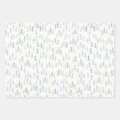 Illustration der Wasserfarben-Pine  Geschenkpapier Set (Vorderseite 3)