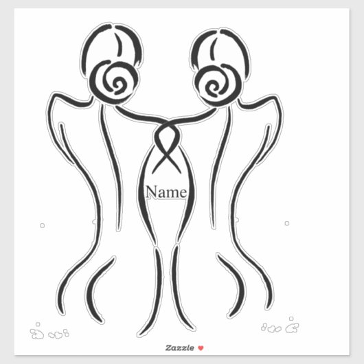 Illustration der weiblichen Kunst Thunder_Cove Aufkleber (Blatt)