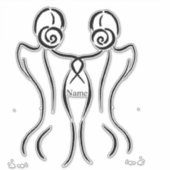 Illustration der weiblichen Kunst Thunder_Cove Aufkleber (Vorderseite)