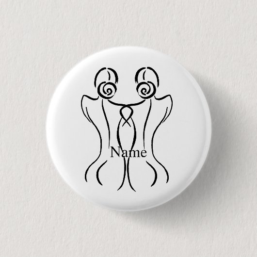 Illustration der weiblichen Kunst Thunder_Cove Button (Vorderseite)