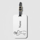 Illustration der weiblichen Kunst Thunder_Cove Gepäckanhänger (Vorderseite Vertikal)