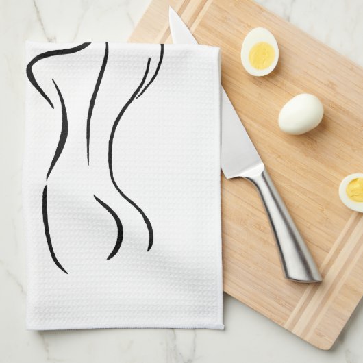 Illustration der weiblichen Kunst Thunder_Cove Geschirrtuch (Viertel Falte)