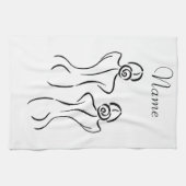 Illustration der weiblichen Kunst Thunder_Cove Geschirrtuch (Horizontal)