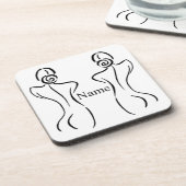 Illustration der weiblichen Kunst Thunder_Cove Getränkeuntersetzer (Linke Seite)