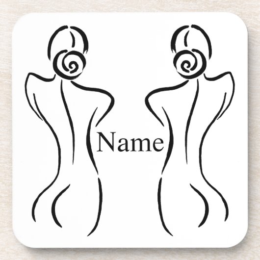 Illustration der weiblichen Kunst Thunder_Cove Getränkeuntersetzer (Vorderseite)