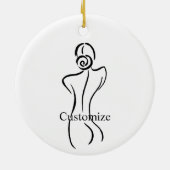 Illustration der weiblichen Kunst Thunder_Cove Keramik Ornament (Hinten)