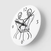 Illustration der weiblichen Kunst Thunder_Cove Runde Wanduhr (Winkel)