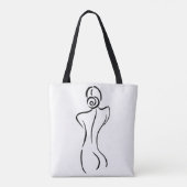 Illustration der weiblichen Kunst Thunder_Cove Tasche (Rückseite)