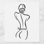 Illustration der weiblichen Kunst Thunder_Cove Weinetikett (Einzelnes Label)