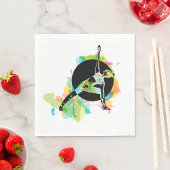 Illustration der weiblichen Stretching Serviette