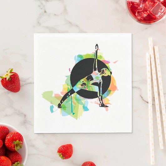 Illustration der weiblichen Stretching Serviette