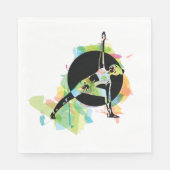 Illustration der weiblichen Stretching Serviette (Vorderseite)