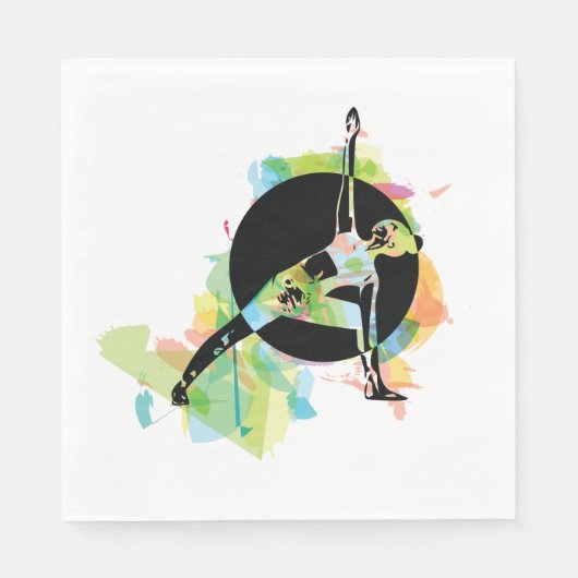 Illustration der weiblichen Stretching Serviette (Vorderseite)