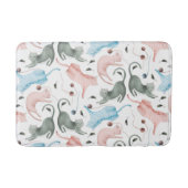 Illustration der weichen Aquarellfarben Cats & Gar Badematte (Vorderseite)