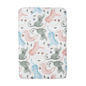 Illustration der weichen Aquarellfarben Cats & Gar Badematte (Vorderseite Vertikal)