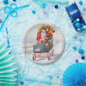 Illustration der Weihnachtsfeiertage-Papiertafel Pappteller (Party)