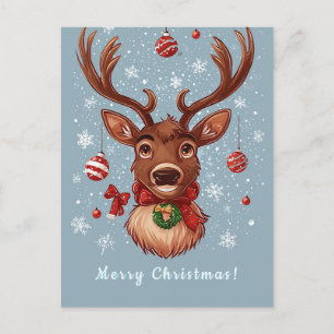 Illustration der Weihnachtsschmuck mit Ornamenten Postkarte