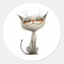 Illustration der weißen Katze