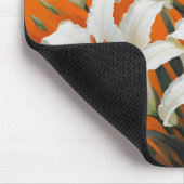 Illustration der weißen Lilien Mousepad (Ecke)