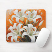 Illustration der weißen Lilien Mousepad (Mit Mouse)