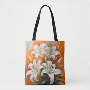 Illustration der weißen Lilien Tasche