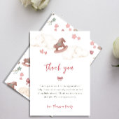 Illustration der Whimsical Boho Horse Cloud Dankeskarte