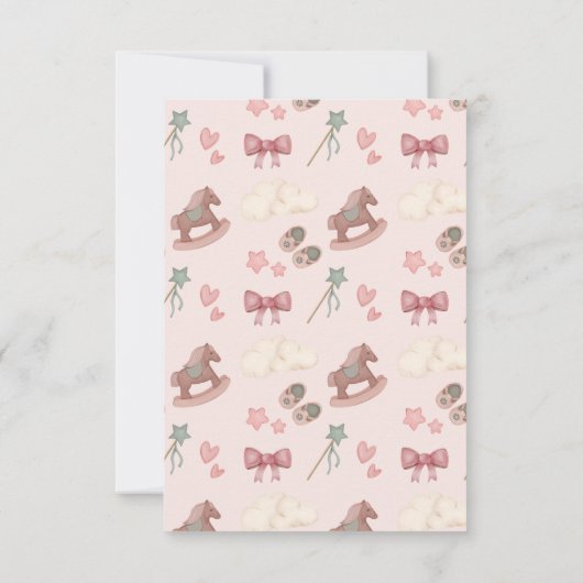 Illustration der Whimsical Boho Horse Cloud Dankeskarte (Rückseite)