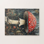 Illustration der Whimsical Red Cap Mushroom Puzzle (Horizontal)
