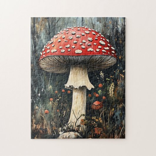 Illustration der Whimsical Red Cap Mushroom Puzzle (Vertikal)