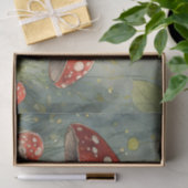 Illustration der Whimsical Red Mushrooms Decoupage Seidenpapier (Geschenk)