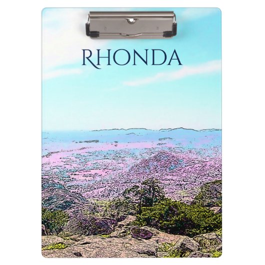 Illustration der Wichita-Berge Klemmbrett (Vorderseite)