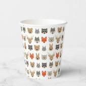 Illustration der wild lebenden Waldtiere Pappbecher (Rückseite)