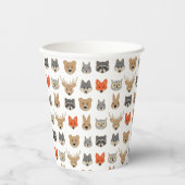 Illustration der wild lebenden Waldtiere Pappbecher (Vorderseite)