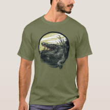 Illustration der wilden Alligator-Sümpfe