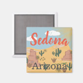 Illustration der Wüste Sedona Arizona Magnet (Vorderseite/Rückseite)