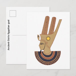 Illustration des alten ägyptischen Gottes Osiris Postkarte