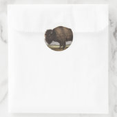 Illustration des amerikanischen Bison (Bos America Runder Aufkleber (Tasche)